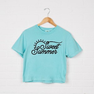 Simply Sage Market Women's Sweet Summer Short Sleeve Relaxed Fit Cropped Tee - 1 of 4
