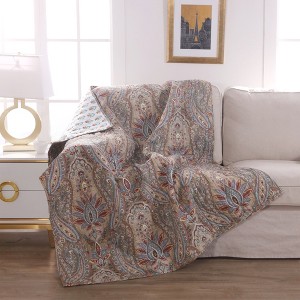 Kasey Floral Quilted Throw - Levtex Home - 1 of 3