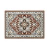 Modern Washable Area Rug for Living Room, Vintage Throw Soft Rug with Non Slip Backing, Low Pile Stain Resistant Indoor Carpet for Home - 2 of 4
