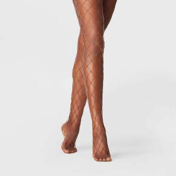 Women's Open Fishnet Tights - A New Day™ Cocoa S/M