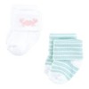 Hudson Baby Infant Girl Cotton Rich Newborn and Terry Socks, Pink Dolphin - 4 of 4