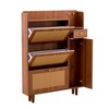 NicBex Modern Shoe Cabinet with 3 Flip Drawers,1 Drawer and Adjustable Shelf for Entryway,Hallway,Living Room - 2 of 4
