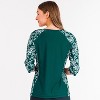 Calypsa Women's Loose Fit 3/4 Sleeve Rash Guard UPF 50+ Margaux Swim Top - 2 of 3