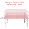 GlasFlength Folding Tables Adventure Ready Folding Table Rugged Design for Outdoor Events and Compact Living, Pink, 49.21"*24"*29" - 4 of 4
