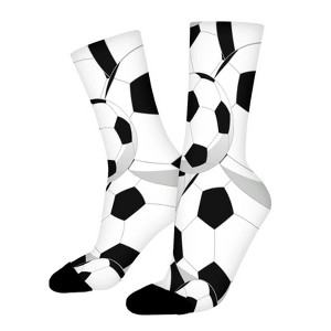 Football Soccer Women Printed Crew Socks Funny Funky Socks Soft Polyester Novelty Gifts for Artists Men - 1 of 1