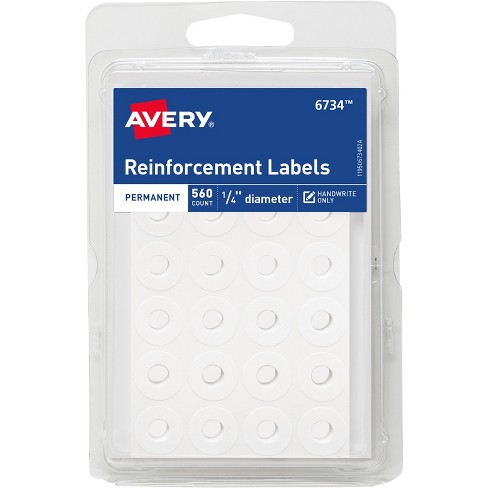 Avery Permanent Reinforcment Labels 1/4 Dia 560/pk White 06734 : Target