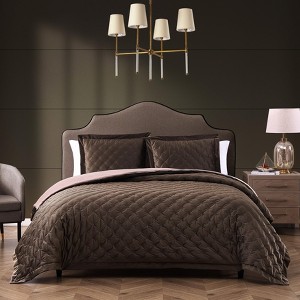 Bebejan 3 Piece Velvet Comforter Set - 1 of 4