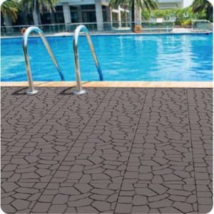 New Stone texture 12" Patio Deck Tiles, 44 Pcs DIY Module Interlocking Decking Tiles Floor Tile - 1 of 3