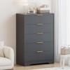 Tall Drawers Dresser for Bedroom, Modern Chest of Drawers with Waveform Fluted Panel, Easy to Assemble - 2 of 4