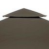 vidaXL Gazebo Top Cover Taupe Polyester with PVC coating 9.8 x 9.8 ft - 3 of 4