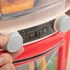 Angel Sar Kids Kitchen Playset with 65 Accessories, Orange & Red Pretend Cooking Toy with Sound & Light, Portable Stove & Sink for Toddlers Ages 3-6 - 4 of 4