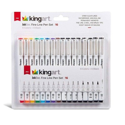 Kingart 16ct Inkline Fine Line Pen Set