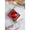 Dexmalle Set of 3 Red Ball Decorative Hanging Ball Christmas Tree Ornaments - 2 of 4