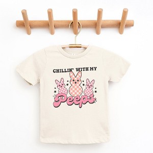 The Juniper Shop Chillin With My Peeps Checkered Toddler Short Sleeve Tee - 1 of 2
