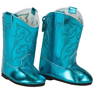 Sophia’s Faux Leather Cowboy Boots with Embroidered Details for 18” Dolls - 1 of 1
