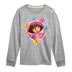 Boys' - Dora the Explorer - Butterflies Long Sleeve Graphic T-Shirt - 1 of 3