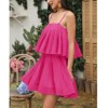 EXLURA Womens 2025 Summer Romper Dress Spaghetti Strap Pleated Fashion Short Jumpsuit Outfits - 4 of 4