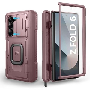Dexnor for Samsung Galaxy Z Fold 6 Case with Ring Stand & S Pen Holder & Slide Camera Cover & Hinge Protection & Screen Protector - 1 of 3