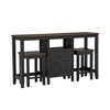 NicBex Dining Table Set for 2 with Cabinet and 2 Storage Drawers Kitchen Table Set with Upholstered Stools for Kitchen, Small Space - image 4 of 4