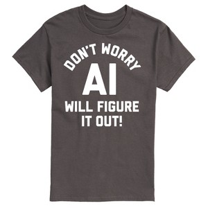 Men's - Instant Message - Don't Worry AI Will Figure It Out Short Sleeve Graphic T-Shirt - 1 of 4