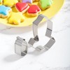 Unique Bargains Cookie Cutters 2-Piece Outfit & Bottle Cookie Cutter Set Dishwasher Safe Stainless Steel Silver Tone 1Set - 2 of 4