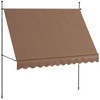 Resenkos Patio Awning, Outdoor Sun Shade Shelter Cover Awnings,10' x 4' Manual Retractable Awning, Non-Screw Patio Awning, UV Resistant, - 4 of 4