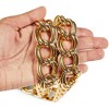 Spooky Central Gold Necklace Chain for Halloween & Hip Hop Party, Cuban Link, 36 In - 2 of 4