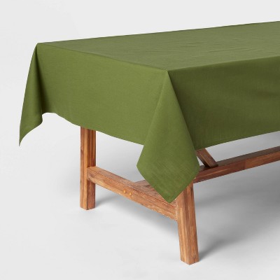 104" x 60" Cotton Tablecloth Green - Threshold™