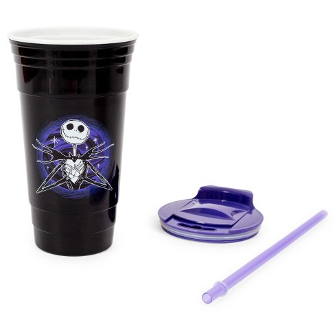 Silver Buffalo Disney The Nightmare Before Christmas Tumbler With Lid And  Straw