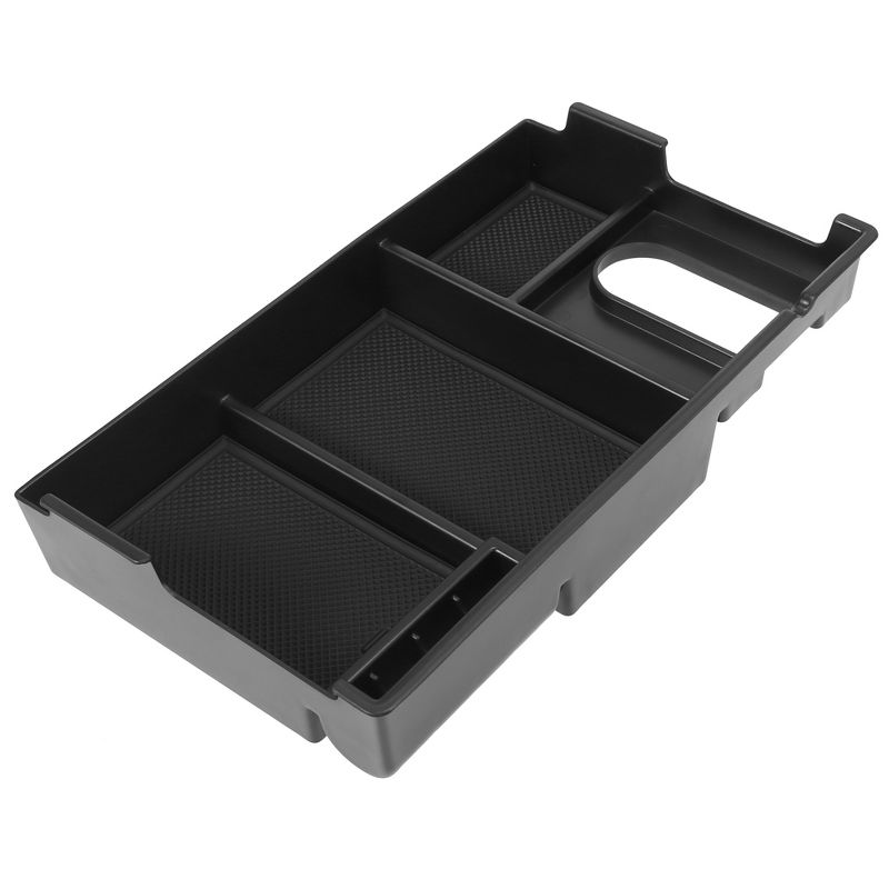 Unique Bargains Car Center Console Organizer Armrest Storage Box Tray for Toyota Tundra 07-19 Black 14.17"x12.40"x2.48", 4 of 6