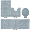 Lux Premium 100% Cotton Tufted Solid Reversible 4 Piece Bath Rug Set – Ultra-Soft, Water-Absorbent, Durable, Machine Washable Bathroom Rug - 2 of 4