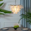 ALOADECOR Cone Shape Coastal Capiz Shells Chandelier With Antique Gold Metal - 2 of 4