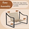 Garvee Mid-Century Modern Sling Accent Chair, Fabric Living Room Chairs with Heavy Duty Metal Frame, Lounge Reading Armchair for Living Room Bedroom - 4 of 4