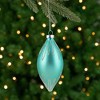 Northlight Matte Finial with Glittered Starburst Glass Christmas Ornament - 5" - Green - 2 of 4