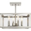 Progress Lighting Hillcrest 4-Light Semi-Flush Mount, Brushed Nickel, Clear Beveled Glass - 4 of 4