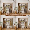 Aheaplus 96'' Floating Closet Organizer with Makeup Vanity, Heavy-duty Wall-mounted Closet System with Hanging Rods - 4 of 4