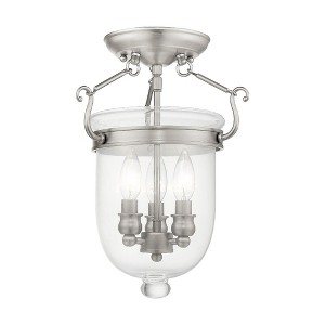 Livex Lighting Jefferson 3 - Light Flush Mount in  Brushed Nickel - 1 of 1