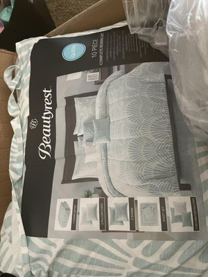 Beautyrest 10pc King Conway Comforter And Sheet Set Gray : Target