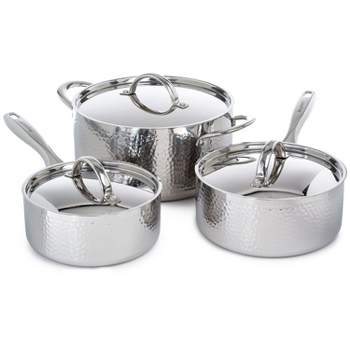 Tri-Ply Clad 10 Pc Stainless Steel Cookware Set with Glass Lids -  Tramontina US