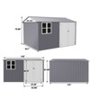 Syemin Deck Boxes,Yard Equipment Sanctuary, Contemporary Charcoal Shed,A Smart Solution for Garden Storage,Gray,119"*93.1"*75.96" - 4 of 4