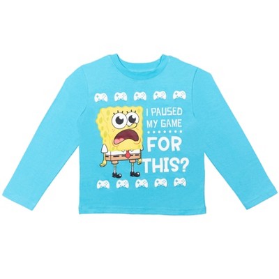 Printed T-shirt - Blue/SpongeBob SquarePants - Kids