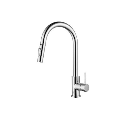 Elegant Lighting Luca Single Handle Pull Down Sprayer Kitchen Faucet with touch sensor in Chrome