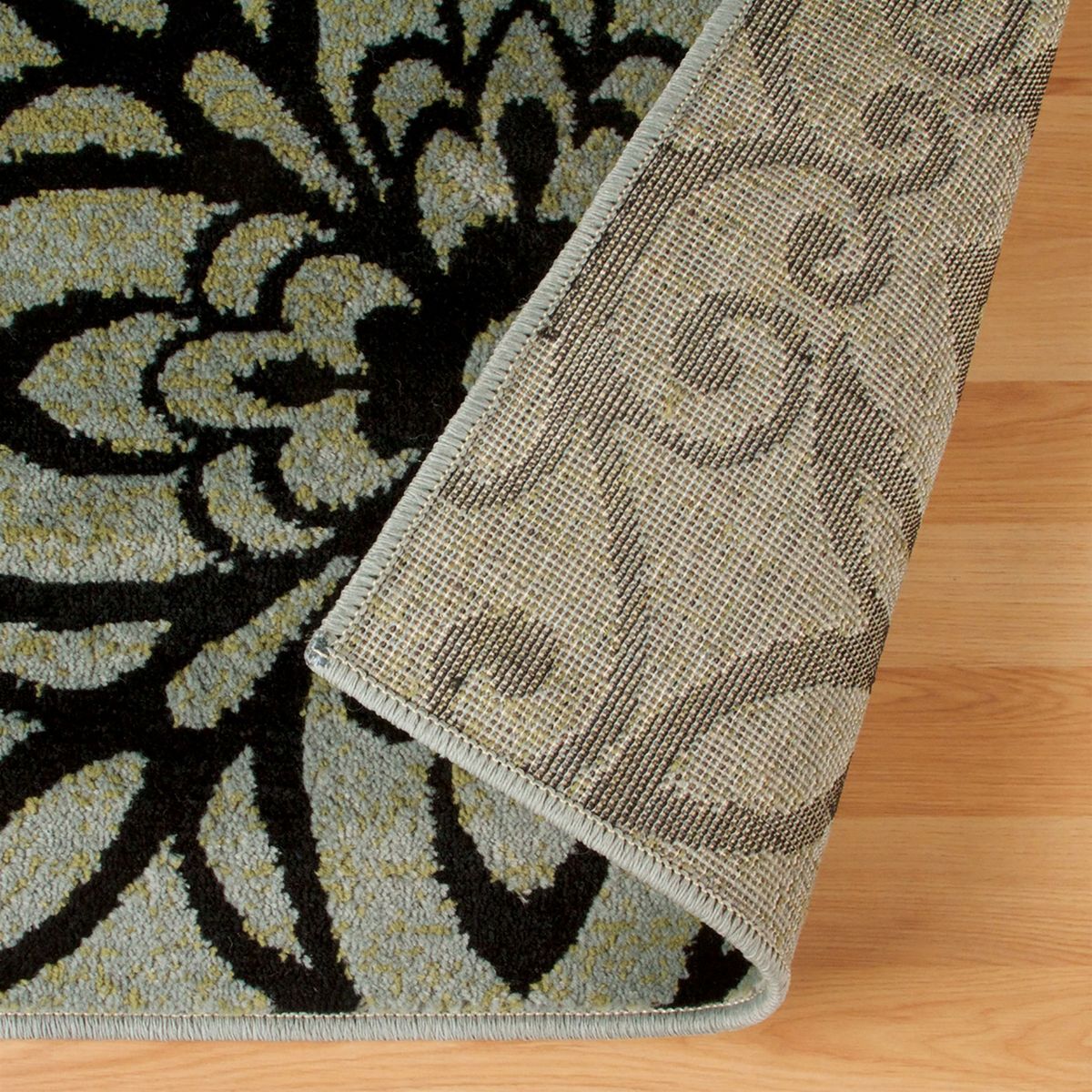 Elegant Floral Medallion Indoor Area Rug or Runner - Blue Nile Mills - thumbnail 4