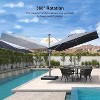 PURPLE LEAF Deluxe Aluminum Outdoor Patio Umbrella Square Cantilever Umbrellas - 4 of 4