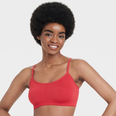 Women's Seamless Bralette - Colsie™ Brilliant Red L