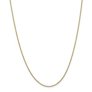 Black Bow Jewelry 1.5mm 10K Yellow Gold Solid Cable Chain Necklace - 1 of 4