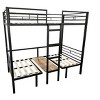 XIYUYEU Full Size Bunk Bed with Table Set and Ladder,Twin Loft Bed with Guardrails and Converts to Full Over Full Bunk for Bedroom - 2 of 4