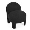 CAVINAS Modern Loop Yarn Accent Chair With Backrest, Armless Upholstered Side Chair for Small Spaces - 4 of 4