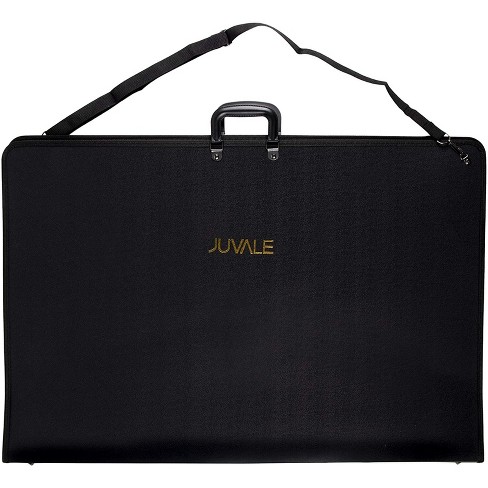 Juvale Art Portfolio Case, Artist Portfolios Bag Carrying Case with  Shoulder Strap, Black, 35 x 24 x 1.5 inches