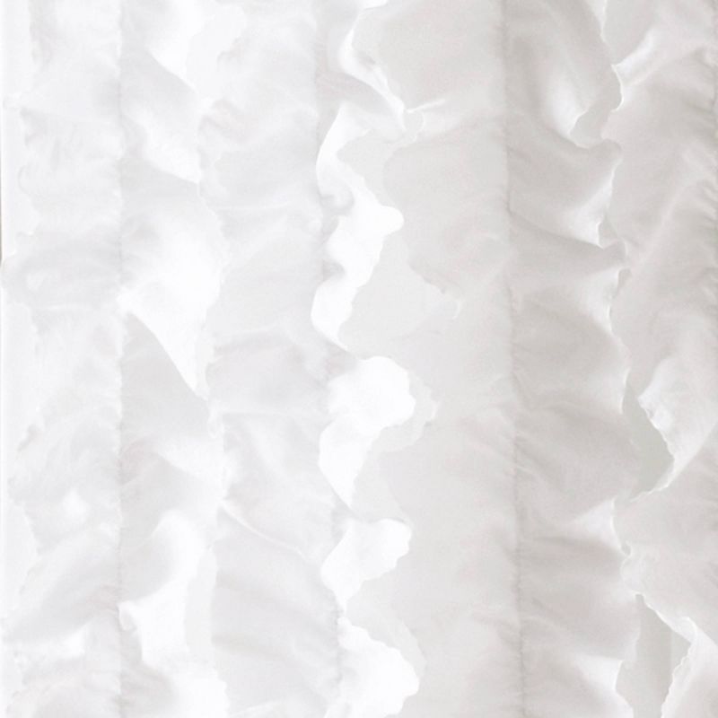 Set of 2 Sophia Ruffle Window Curtain Panels White - Lush Décor, 4 of 8